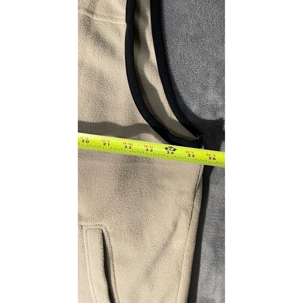 Saddlebred Mens Fleece Vest Full Zip Beige Putty Gray XL Warm Layering Jacket - Picture 5 of 6